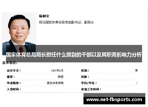 国家体育总局局长担任什么级别的干部以及其职务影响力分析 国家体育总局局长担任什么级别的干部以及其职务影响力分析